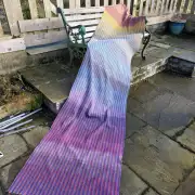 Two Sisters Tweed Throw Lambswool - supersize rainbow! image 1