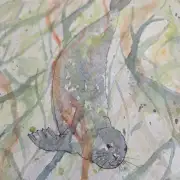Medium Original watercolour of a seal image 3