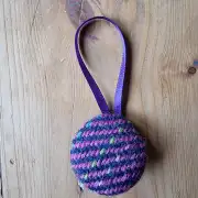 Tweed Button Christmas Tree Ornament - 2 2 image 1