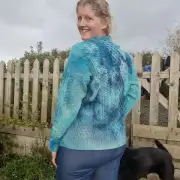 Hand dyed merino wool jumper M image 6