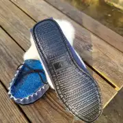 Suede and Tweed Slippers - Rockpool, wool collar image 8
