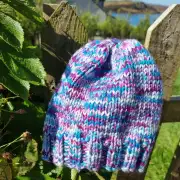 Hand Knitted hand dyed merino hat image 7
