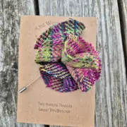 Tweed lapel pin brooch - aurora image 1