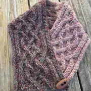 Hand Knitted camel neckwarmer image 4