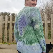 Hand dyed merino wool jumper M image 3