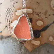 Sea Glass Necklace ultra rare colours image 2