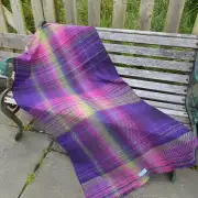 Two Sisters Tweed Throw Lambswool - aurora image 1