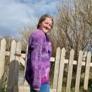 Hand dyed merino wool jumper xl image 4