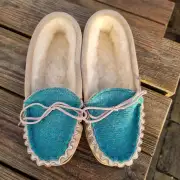 Suede and Tweed Slippers - luskentyre green image 9