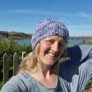 Hand Knitted hand dyed merino hat image 3