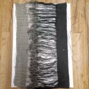 Textile Wall Art - 'tying-in' - gotland from my own sheep! image 1