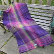 Two Sisters Tweed Throw Lambswool - aurora image 3