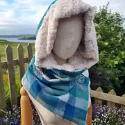 Two Sisters Tweeds Hooded Scarf Lambswool image 1