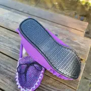 Suede and Tweed Slippers - Himalayan poppy image 2