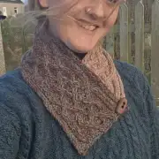 Hand Knitted camel neckwarmer image 2
