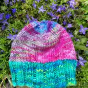 Hand Knitted hand dyed merino hat image 6