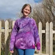 Hand dyed merino wool jumper xl image 1