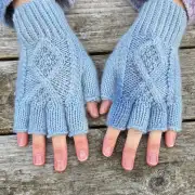 Hand dyed fingerless gloves S image 4