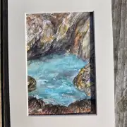 Mini original watercolour of a seascape image 1