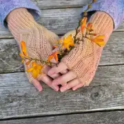 Hand dyed fingerless gloves S image 1