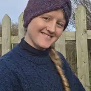 Hand Knitted merino blend headband image 1