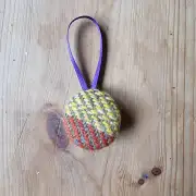 Tweed Button Christmas Tree Ornament image 1