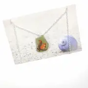 Painted sea glass necklace image 1