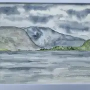Medium original watercolour of the view from ullapool image 1