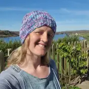 Hand Knitted hand dyed merino hat image 5