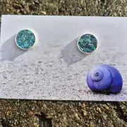 Harris tweed stud earrings image 1