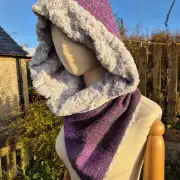 Three Sisters Tweed Hooded scarf image 1