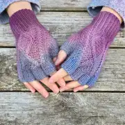 Hand dyed fingerless gloves XS image 1