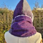 Three Sisters Tweed Hooded scarf image 2