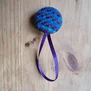 Tweed Button Christmas Tree Ornament - 5 2 image 1