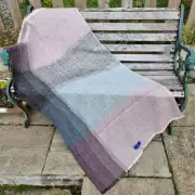 Gotland x Hebridean, alpaca-rose tweed throw image 1