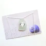 Painted sea glass necklace image 1
