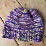 Hand Knitted thistle hat image 3