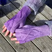Hand dyed fingerless gloves M image 6