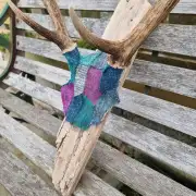 Tweed covered mini stag skull image 4
