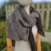 Hand Knitted merino shawl image 13