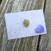 Painted sea glass pin badge image 1