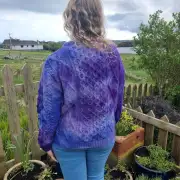 Hand dyed heritage wool jumper S image 4
