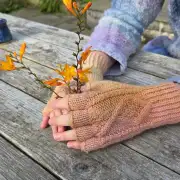 Hand dyed fingerless gloves S image 4