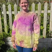 Hand dyed heritage wool jumper L image 5