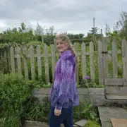 Hand dyed merino wool cardigan image 3
