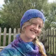 Hand Knitted hand dyed alpaca hat image 3