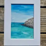 Mini Original Watercolour of a seascape image 2