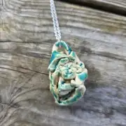 Ceramic Necklace seaweed tangle image 1