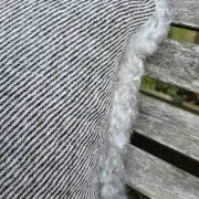 Gotland Sheepskin and Tweed Cushion image 6