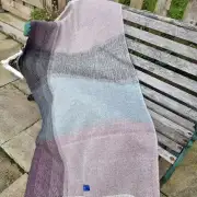 Gotland x Hebridean, alpaca-rose tweed throw image 2